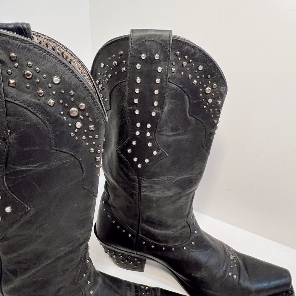 Ariat Sassy Black Leather Rhinestone Western Boot - Picture 11 of 15
